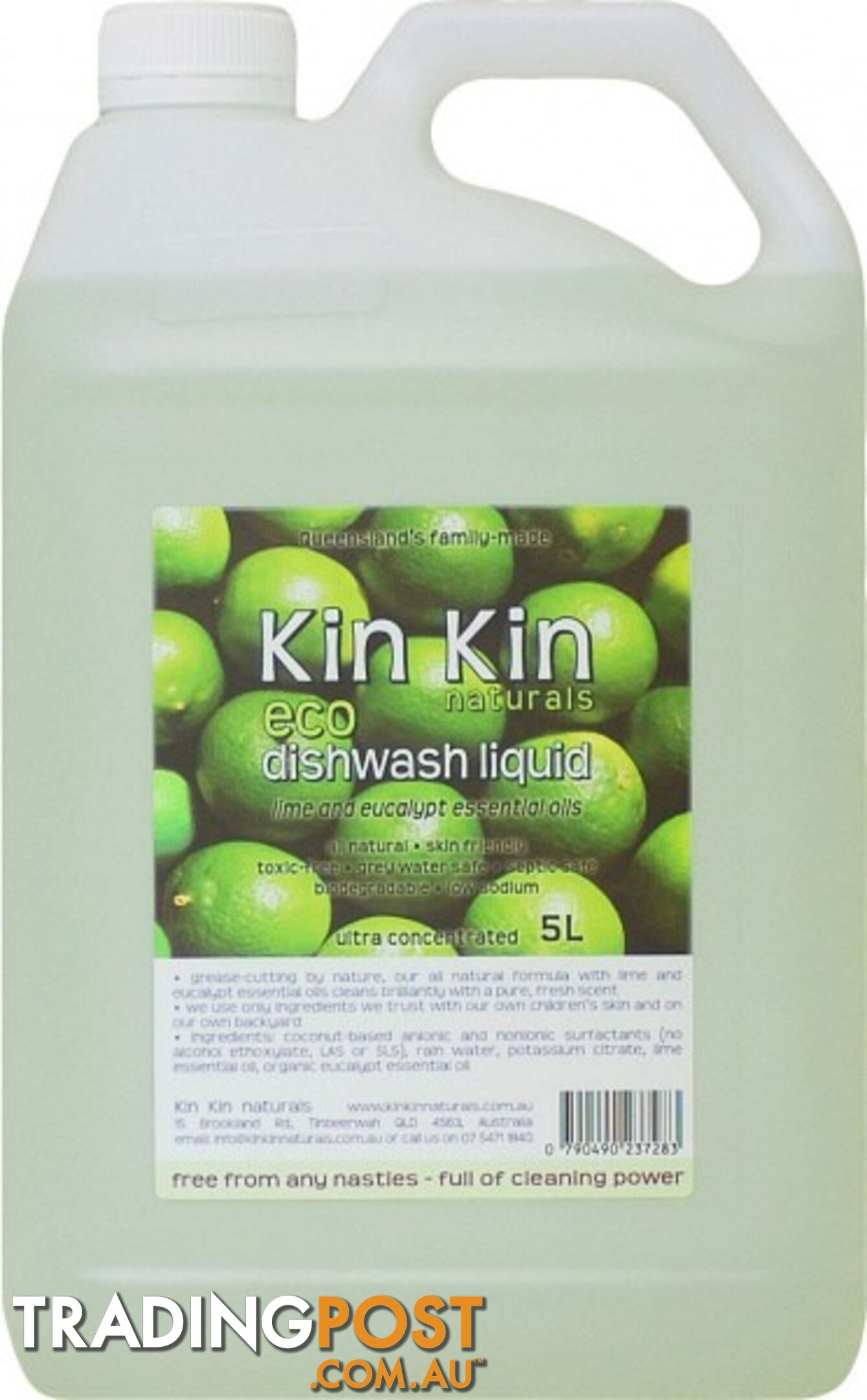 Kin Kin Naturals Eco Dishwash Liquid Lime & Eucalypt 5L - Kin Kin Naturals - 0790490237283