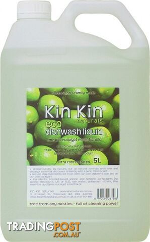 Kin Kin Naturals Eco Dishwash Liquid Lime & Eucalypt 5L - Kin Kin Naturals - 0790490237283