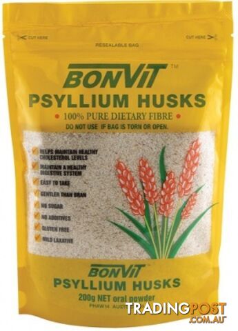 Bonvit Psyllium Husk Gluten Free 200g - Bonvit - 9316774110007