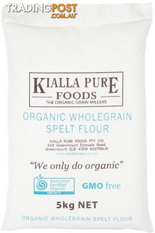 Kialla Organic Wholegrain Spelt Flour 5Kg - Kialla Pure Organics - 9313958005302