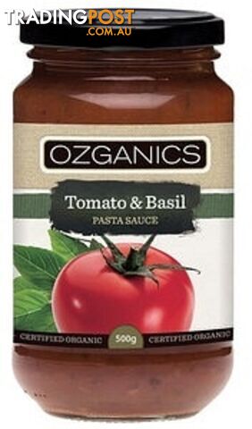 Ozganics Organic Tomato & Basil Pasta Sauce 500g - Ozganics - 9327304001207
