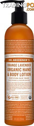 Dr Bronner's Lotion Orange Lavender 237ml - Dr Bronner's - 018787930014