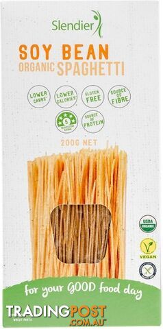 Slendier Soy Bean Organic Spaghetti 200g - Slendier - 9346976001285