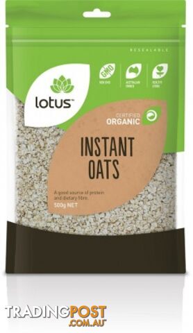 Lotus Organic Instant Oats 500gm - Lotus - 9317127638926