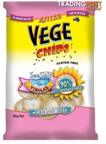 Vege Chips Sea Salt & Vinegar 12x50g - Vege Chips - 9315991022100