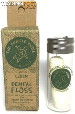 The Turtle Tribe Corn Floss in Glass Jar Mint 30m - The Turtle Tribe - 793591502410