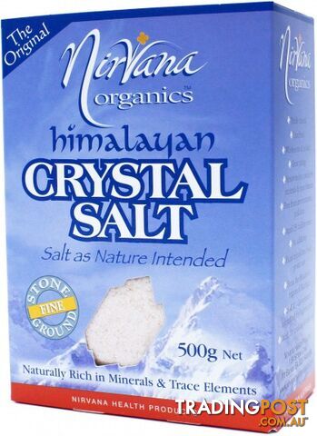 Nirvana Himalayan Crystal Salt Fine 500gm - Nirvana Organics - 9338196000162