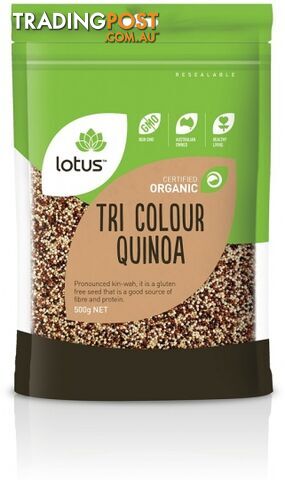 Lotus Organic Quinoa Tri-Colour 500g - Lotus - 9317127007609