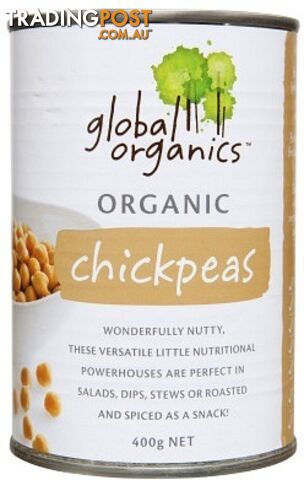 Global Organics Chick Peas 400gm - Global Organics - 9326721007175