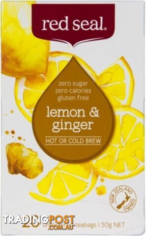 Red Seal (Hot & Cold Brew) Lemon & Ginger 20Teabags - Red Seal - 9415991233060