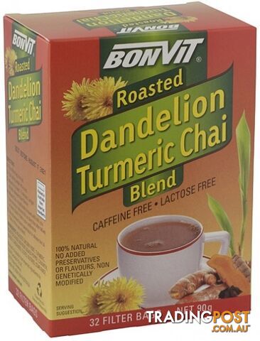 Bonvit Dandelion Turmeric Chai Blend  32 Filter Bags - Bonvit - 9316774183049