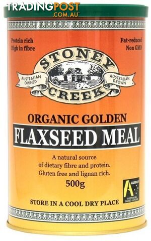 Stoney Creek Organic Golden  Flaxseed Meal 500gm - Stoney Creek - 9322428003137