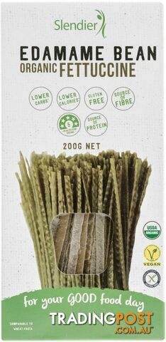 Slendier Edamame Bean Organic Fettuccine 200g - Slendier - 9346976001353