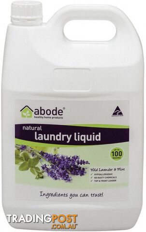 Abode Natural Laundry Liquid Wild Lavender & Mint 4L - Abode - 9343188002062