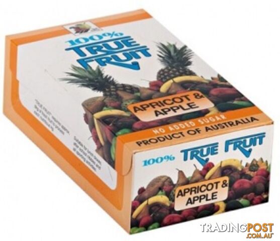 Sun Valley Apricot & Apple Fruit Strips 30 x 20 gm - Sun Valley 100% True Fruit - 9312331002044