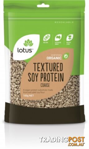 Lotus Organic Textured Soy Protein Coarse 100g - Lotus - 9317127639756