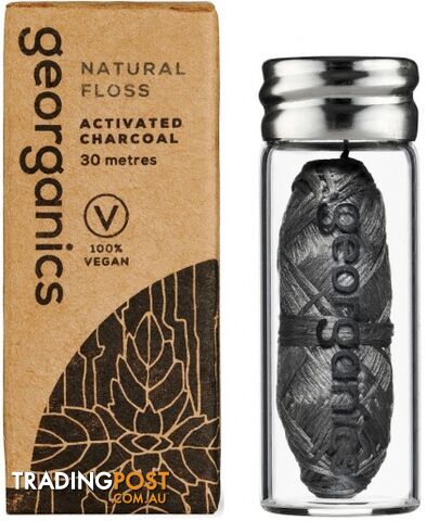 Georganics Natural Floss Activated Charcoal 50m - Georganics - 5060480200630