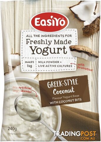 Easiyo Greek Style Coconut with Coconut Bits Yogurt 240g - EasiYo Yogurt - 9416892550102