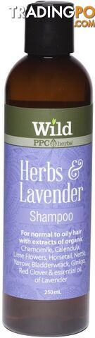 Wild Herbs & Lavender  Hair Shampoo 250ml - Wild by PPC Herbs - 9327842000229