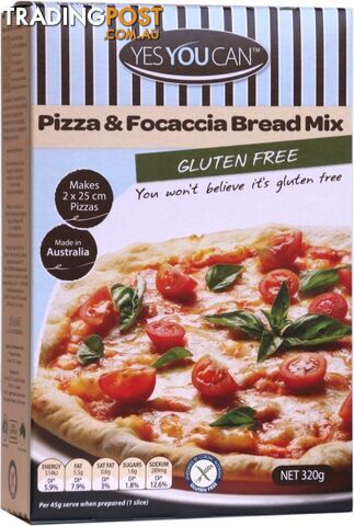 YesYouCan Pizza Base & Focaccia Bread Mix 320g - YesYouCan - 9328987005469