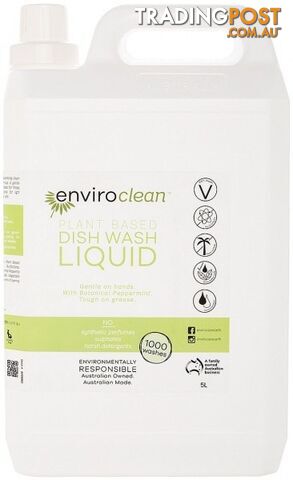 Enviro Clean Dish Wash Liquid 5L - Enviro Care - 9325937010030