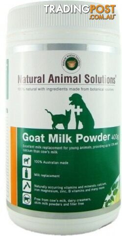 Natural Animal Solutions Goat Milk Powder 400g - Natural Animal Solutions - 9341976000184