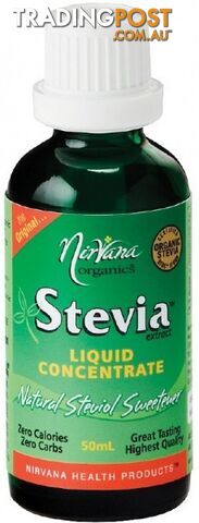 Nirvana Organics Stevia Liquid Concentrate 50mL - Nirvana Organics - 9338196000384