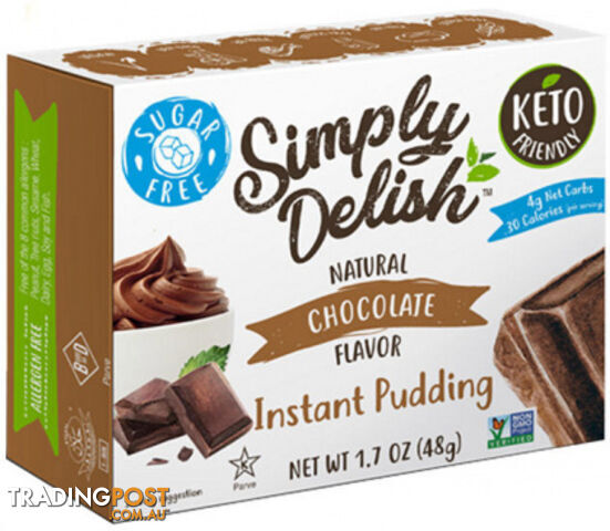 Simply Delish Chocolate Natural Pudding & Pie Filling  48g - Simply Delish - 751217950007