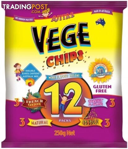 Vege Chips Multi 12 Pack 250g - Vege Chips - 9315991022131