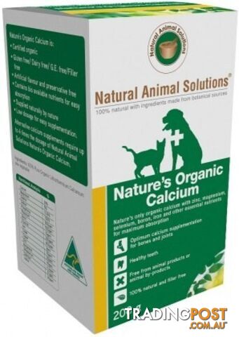 Natural Animal Solutions Natures Organic Calcium 200g - Natural Animal Solutions - 9341976000276
