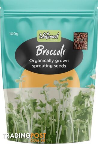Untamed Broccoli Earth Friendly Sprouting Seeds 100g - Untamed Health -...