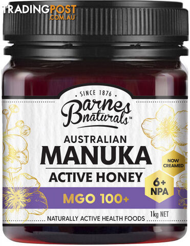 Barnes Naturals Australian Active Manuka Honey MGO 100+ 1kg - Barnes Naturals - 9300677009988