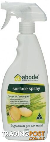 Abode Surface Spray Ginger & Lemongrass 500ml - Abode - 9343188000358