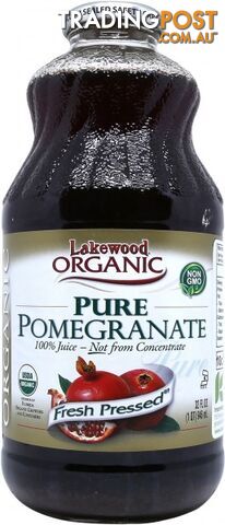 Lakewood Pure Organic Pomegranate 946ml - Lakewood Pure Juices - 042608730354