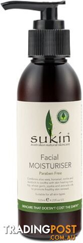 Sukin Facial Moisturiser Pump 125ml - Sukin Naturals - 9327693000294