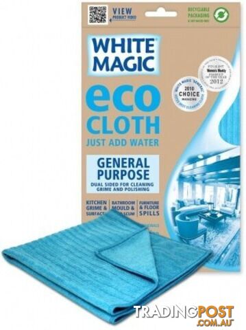 White Magic MicroFibre Eco Cloth General Purpose - Retail - White Magic - 9333544000184