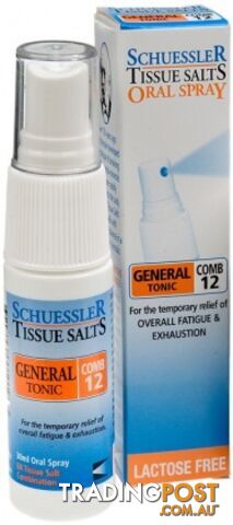 Schuessler Tissue Salts Oral Spray Comb 12 - General Tonic 30ml - Martin & Pleasance - 9324294001019