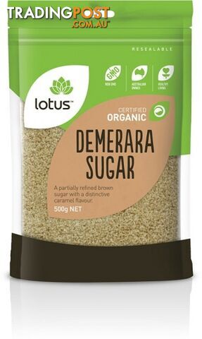 Lotus Organic Demerara Sugar 500g - Lotus - 9317127640530