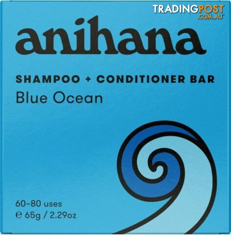 Anihana Shampoo & Conditioner Bar Ocean Cruz 65g - Anihana - 9421906696325