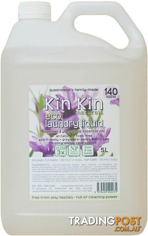 Kin Kin Naturals Eco Laundry Liquid Lavender & Ylang Ylang 5L - Kin Kin Naturals - 9379450492231