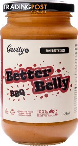 Gevity Rx Bone Broth Sauce Better Belly BBQ  375ml - Gevity Rx - 735850095844