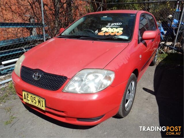 2004 TOYOTA COROLLA ASCENT ZZE122R 4D SEDAN