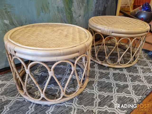 WICKER SIDE TABLE