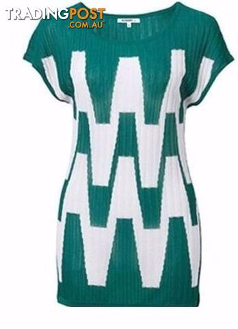 Brand New Missoni Women's Green & White Knitted Top