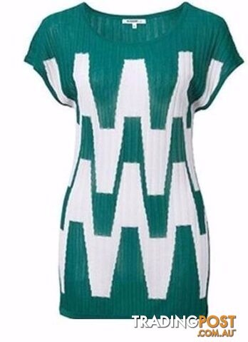 Brand New Missoni Women's Green & White Knitted Top