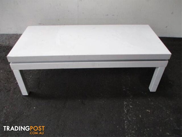 White Timber Table With Laminate Top-Demo Piece