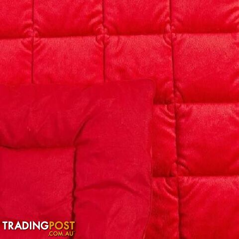 BRAND NEW Velvet Thermosoft Queen Blanket -RED & NAVY - photo 2 of 4