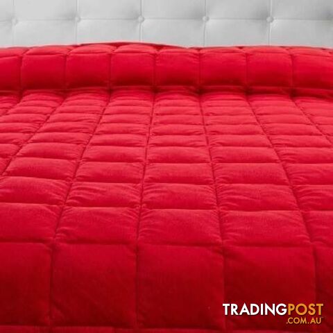 BRAND NEW Velvet Thermosoft Queen Blanket -RED & NAVY