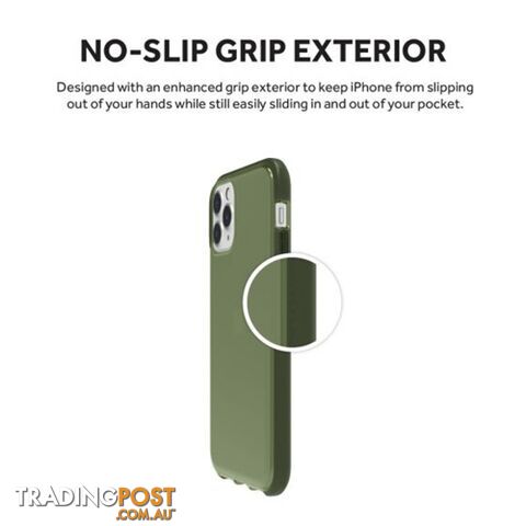 Griffin Survivor Clear Slim Protective Case iPhone 11 Pro - Green - 191058106520/GIP-022-GRN - Griffin