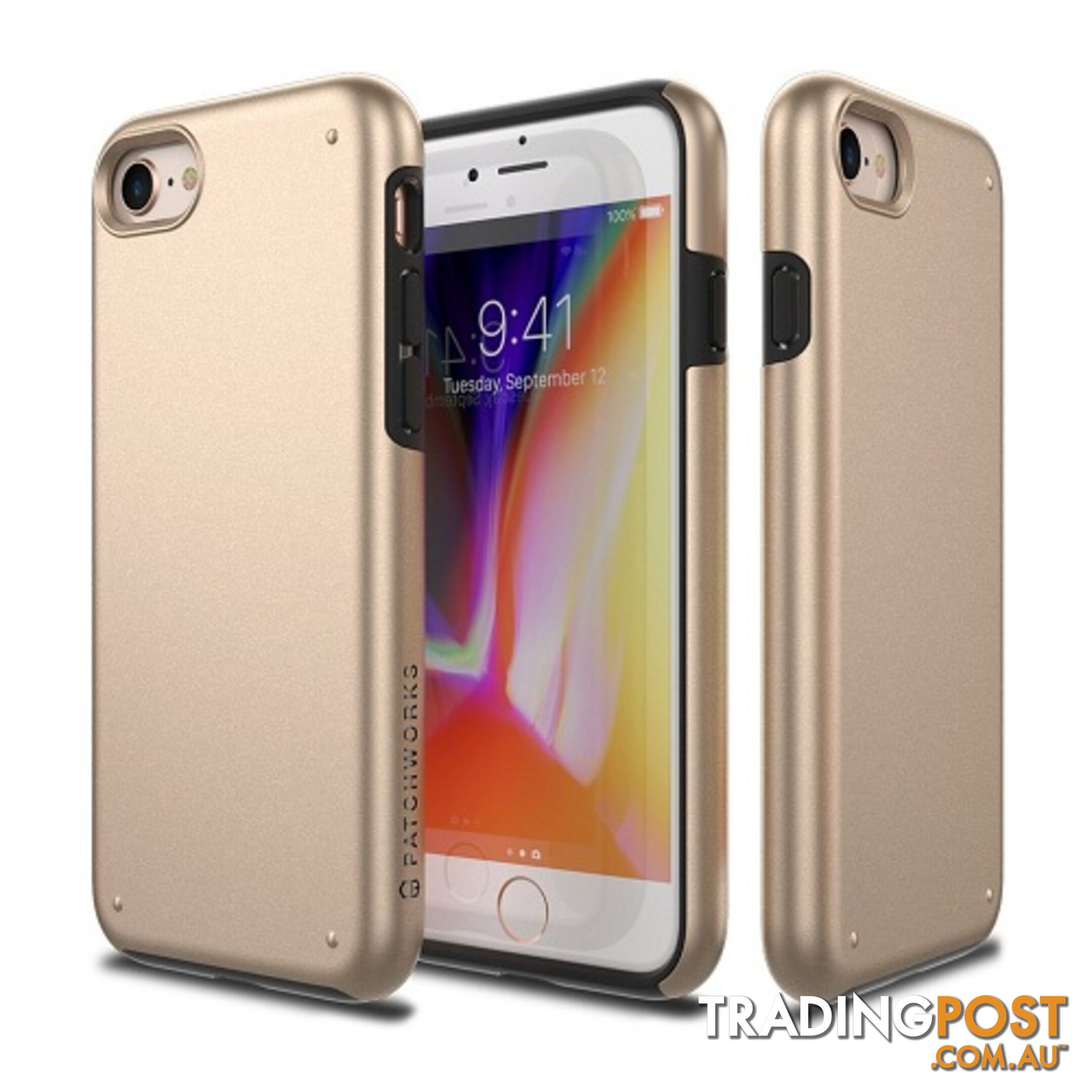 Patchworks Chroma Metalic Color Rugged Case iPhone 8 / 7 - Gold - 8809453318531/CRA75 - Patchworks